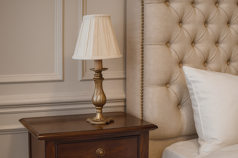 Antique Brass French Mini Table Lamps (Set of 2)