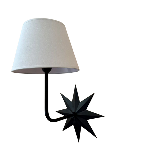 Étoile – Star Matte Black Metal Sconce & Shade