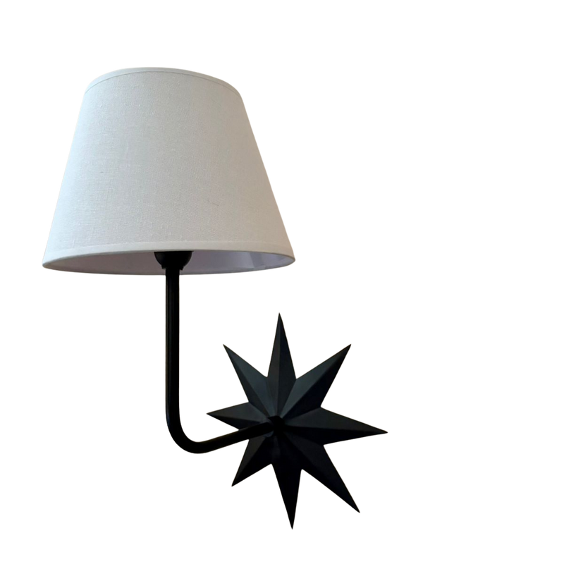 Étoile – Star Matte Black Metal Sconce & Shade