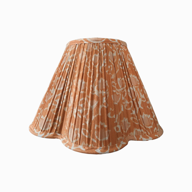 Clara Scalloped Blockprint Lampshade